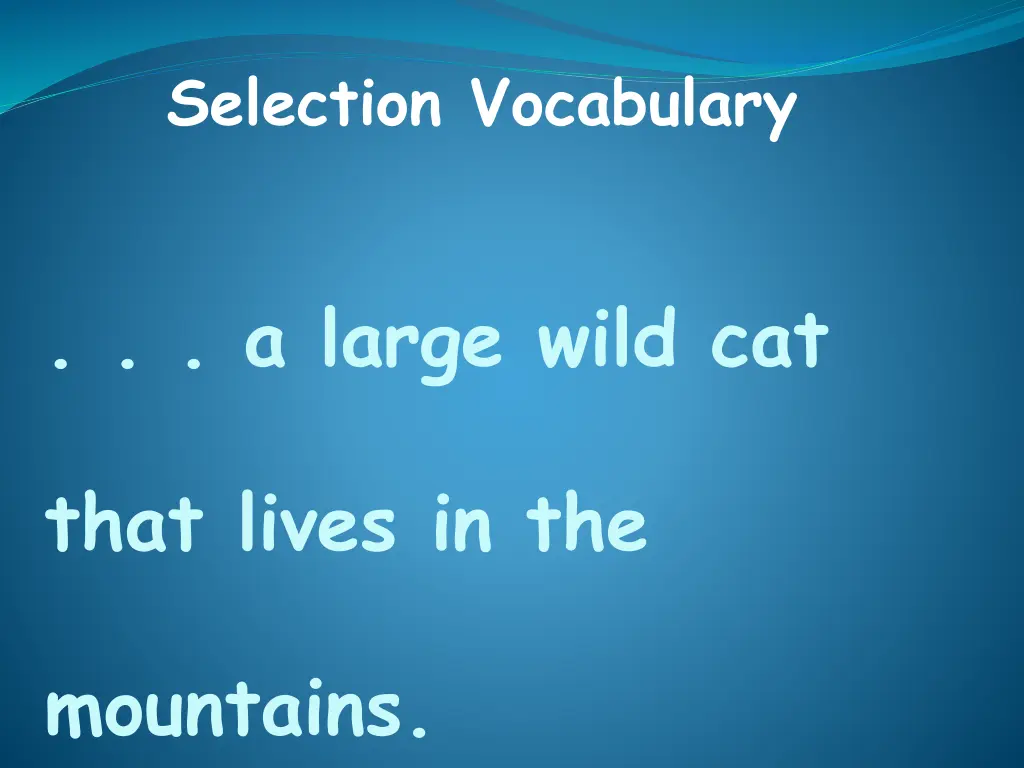 selection vocabulary 4