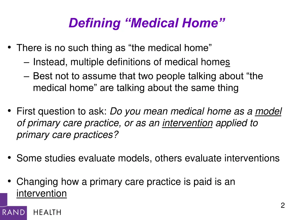 defining medical home