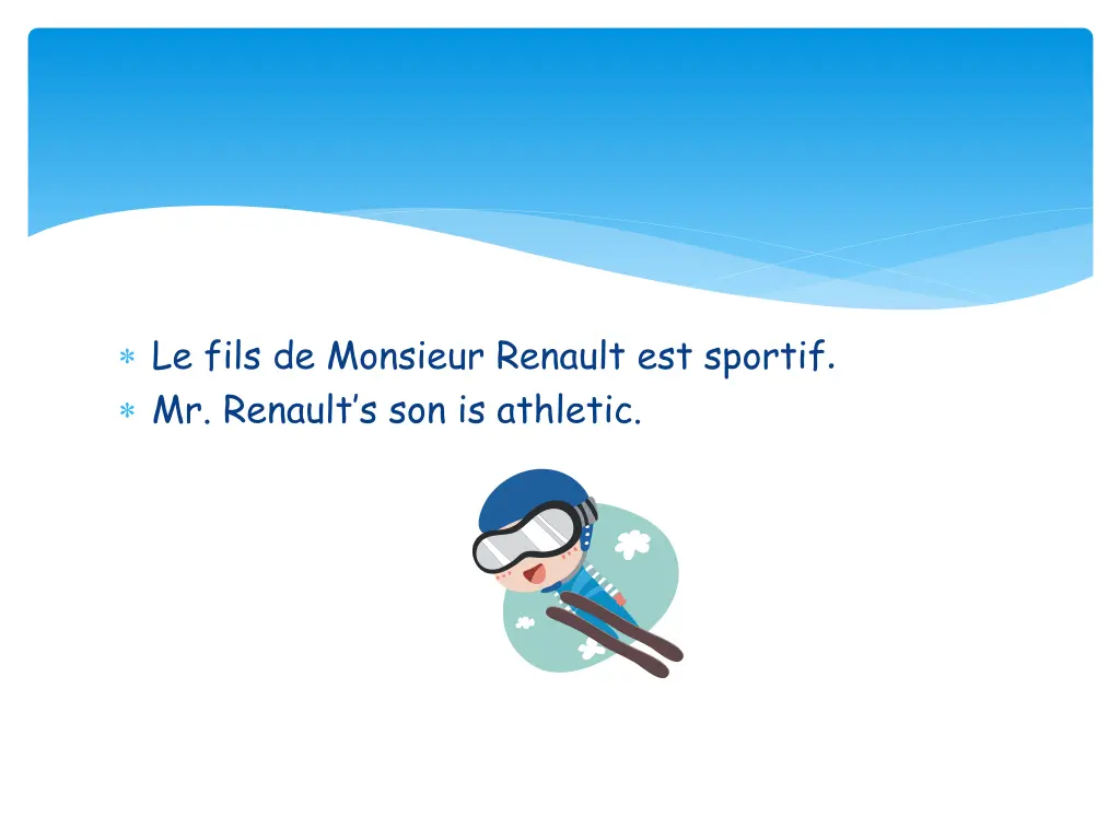 le fils de monsieur renault est sportif