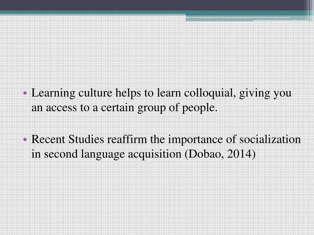 learning culture helps to learn colloquial giving