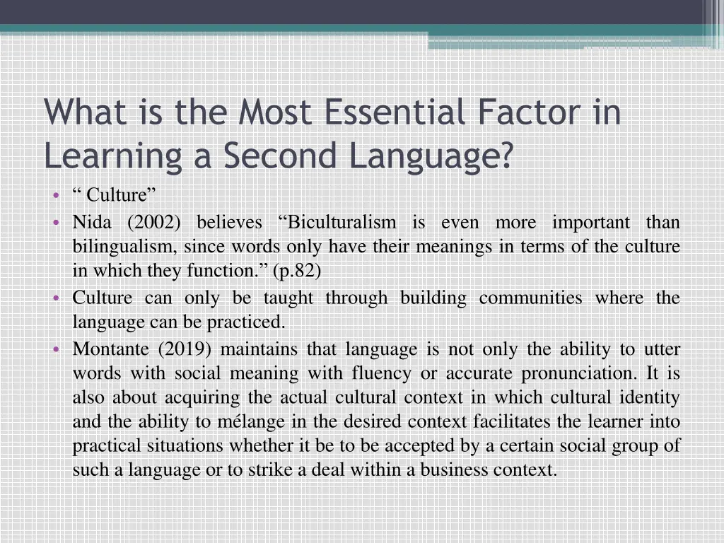 what is the most essential factor in learning