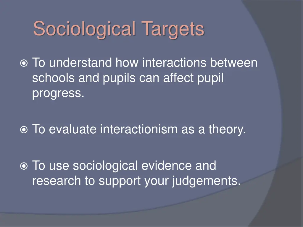 sociological targets
