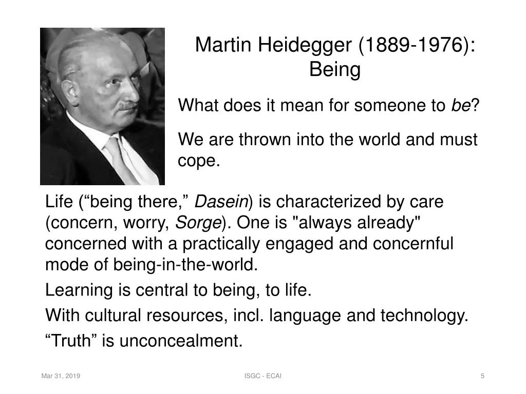 martin heidegger 1889 1976 being
