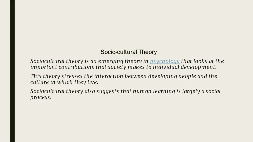 socio socio cultural theory cultural theory
