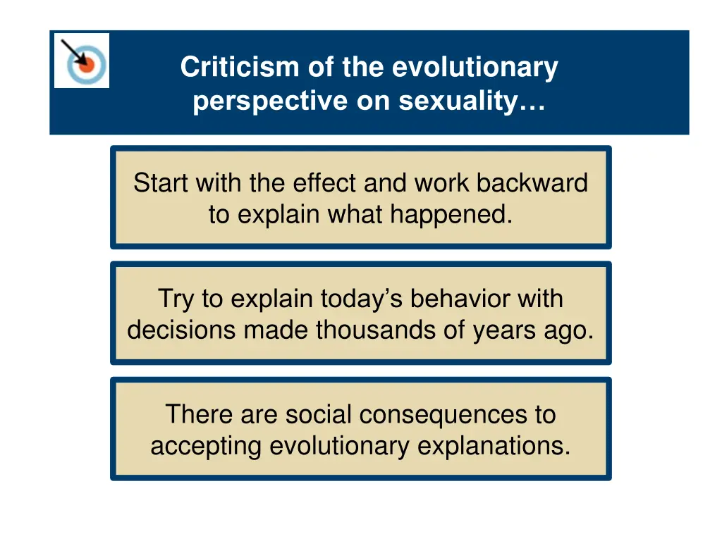 criticism of the evolutionary perspective