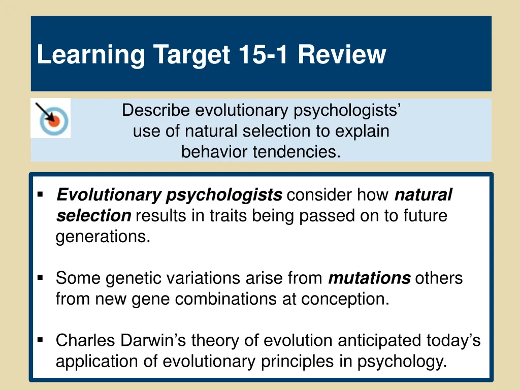 learning target 15 1 review