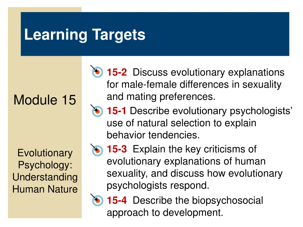 learning targets