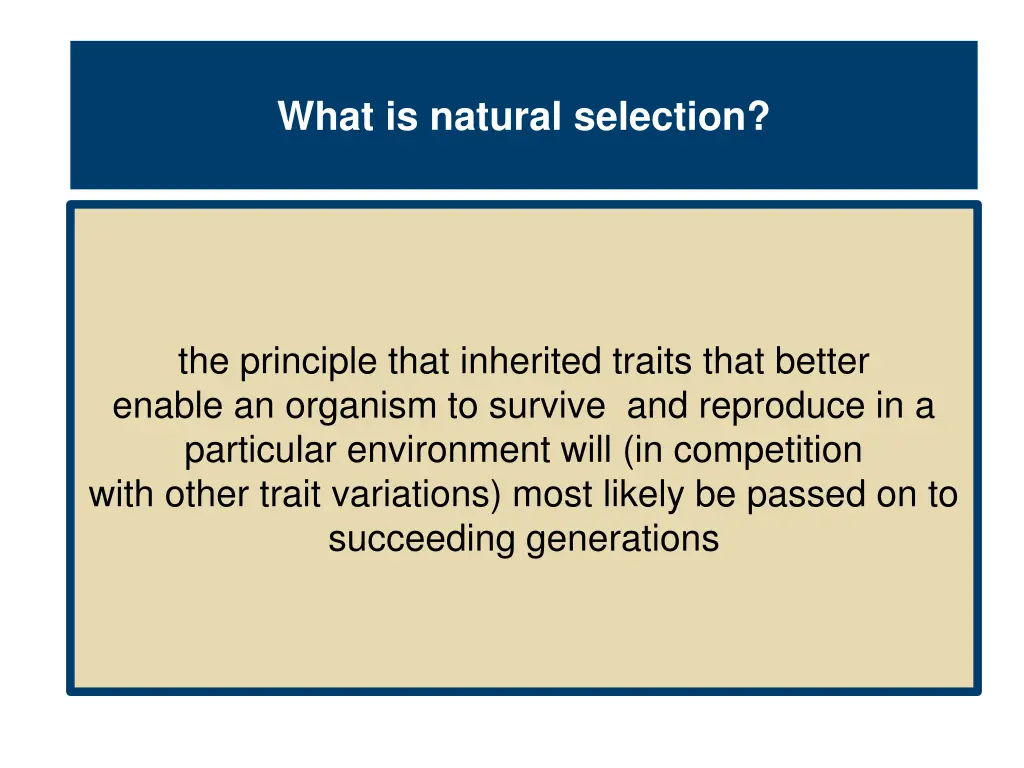 what is natural selection