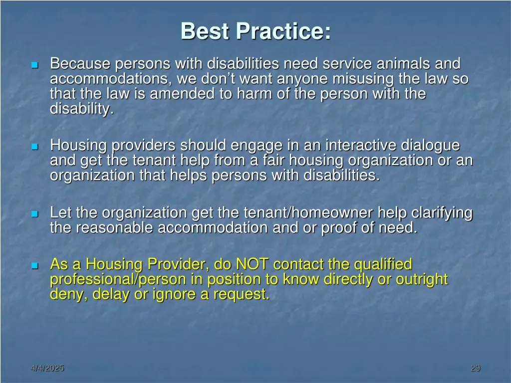 best practice