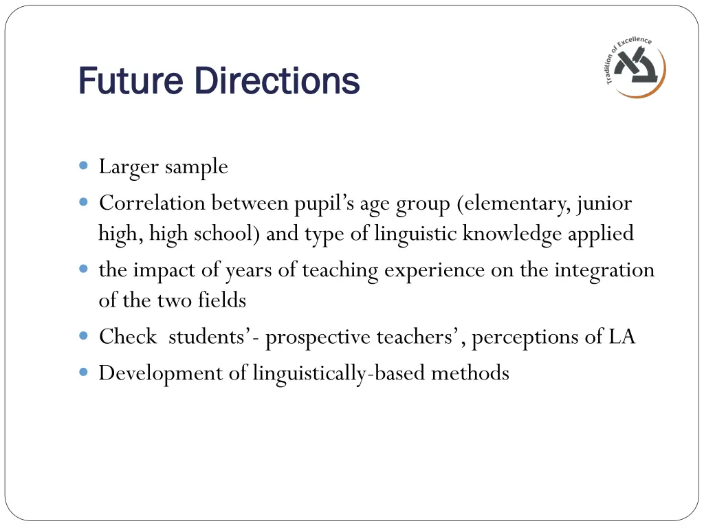 future directions future directions