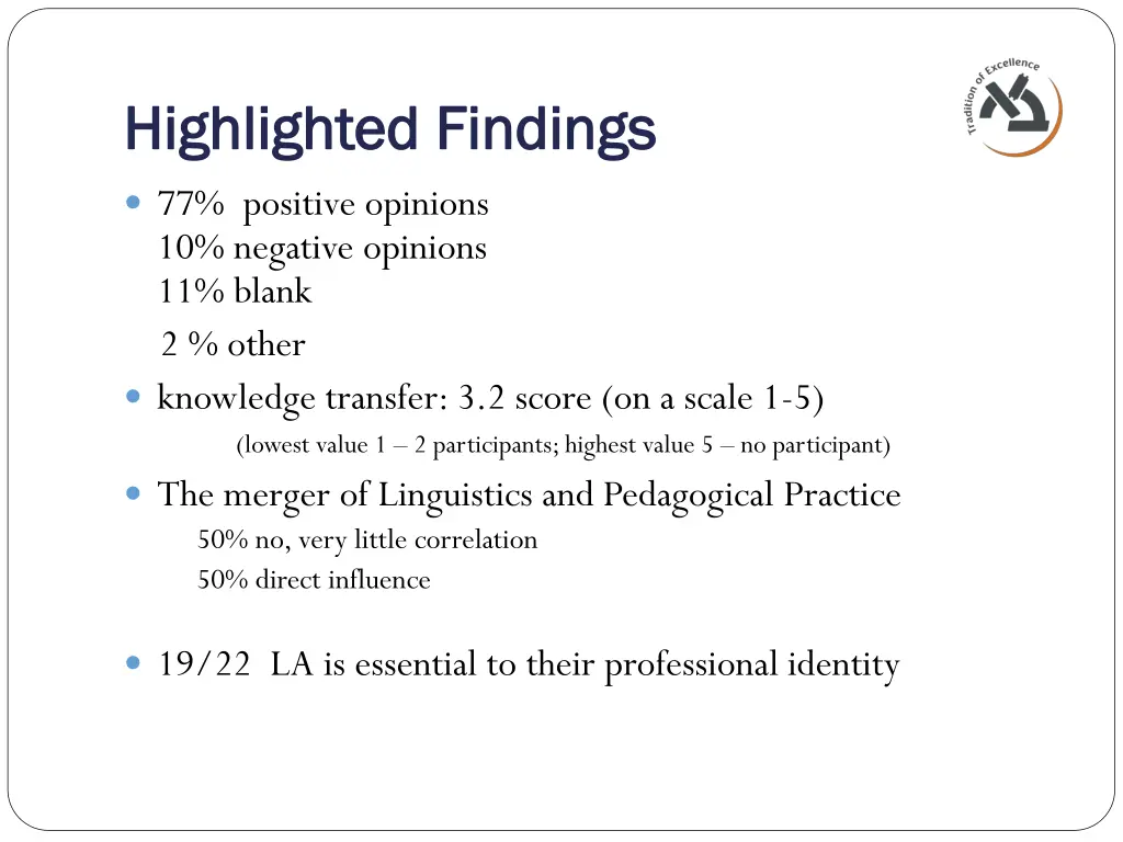 highlighted findings highlighted findings