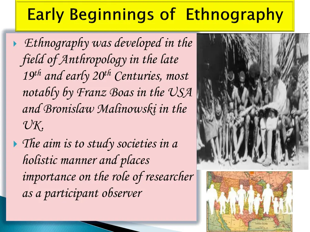 ethnography was developed in the field