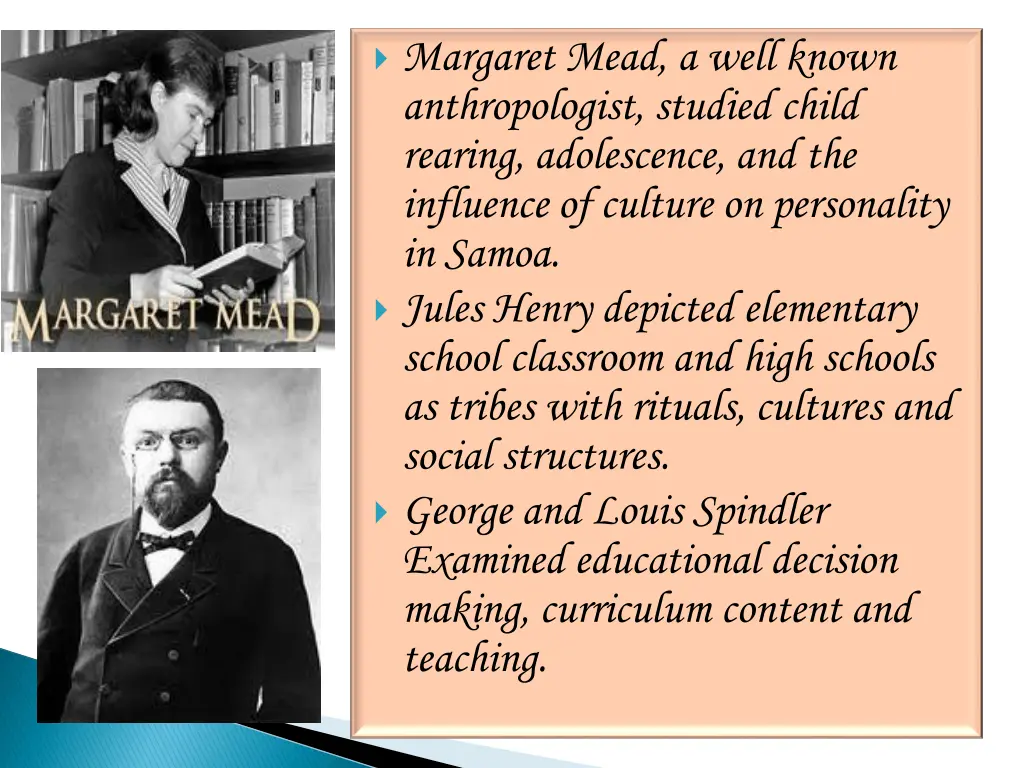margaret mead a well known anthropologist studied