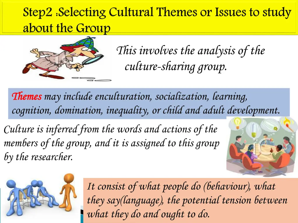 this involves the analysis of the culture sharing