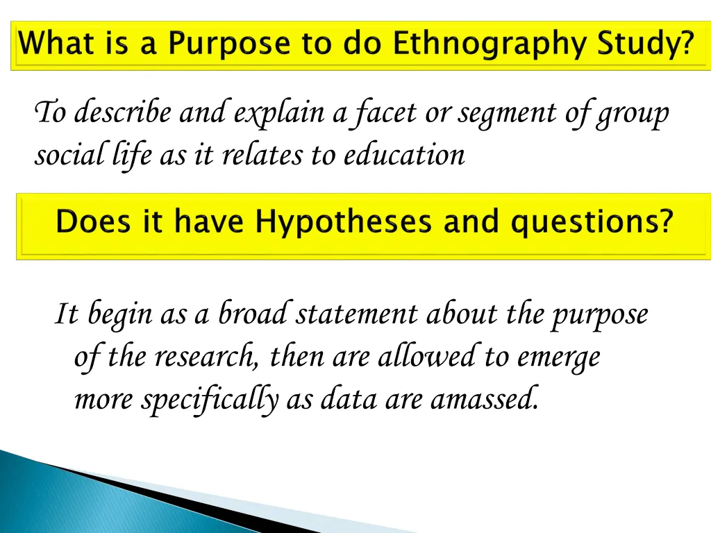 to describe and explain a facet or segment