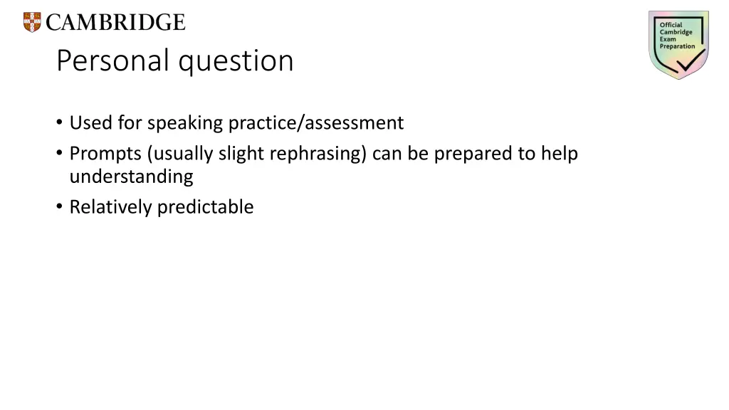 personal question