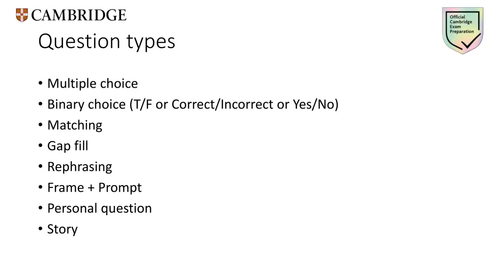 question types