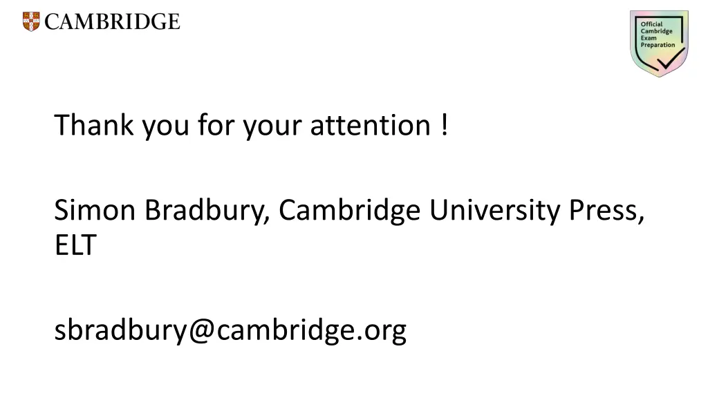 thank you for your attention