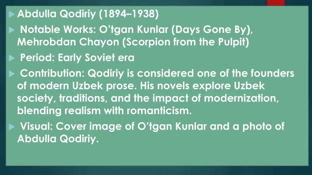 abdulla qodiriy 1894 1938 notable works o tgan