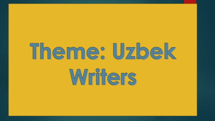 theme uzbek writers