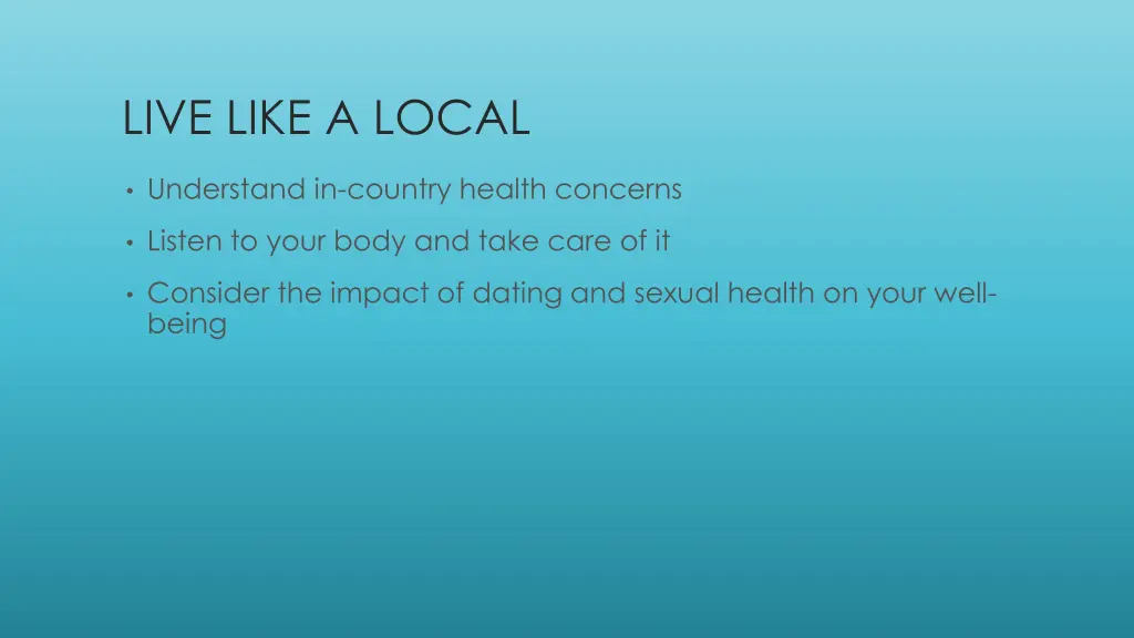 live like a local