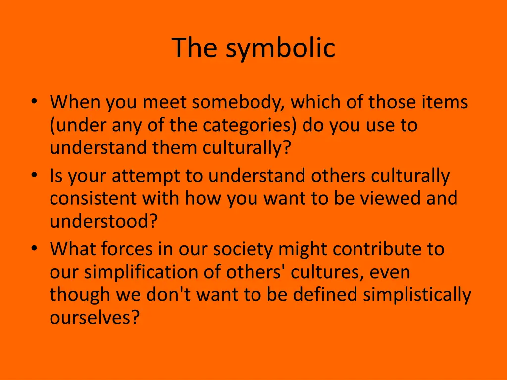 the symbolic