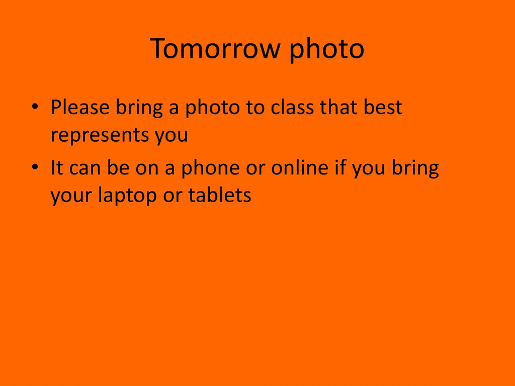 tomorrow photo