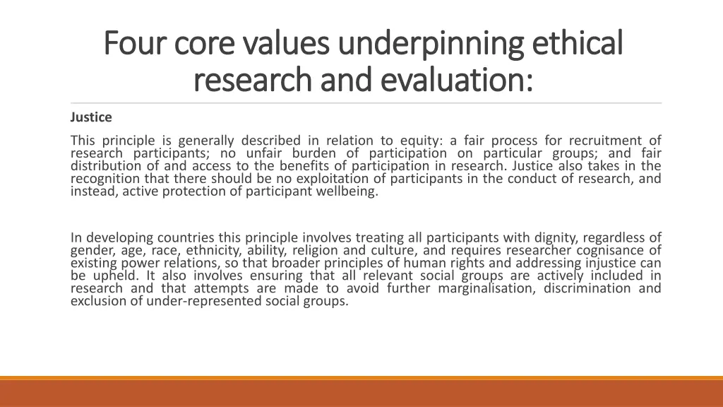 f four core values underpinning ethical our core 3
