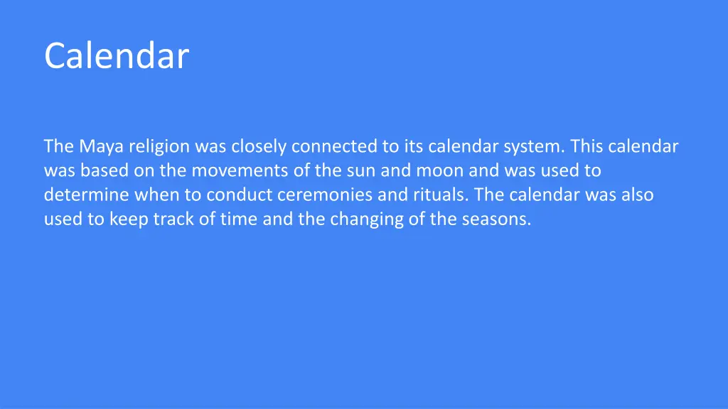 calendar