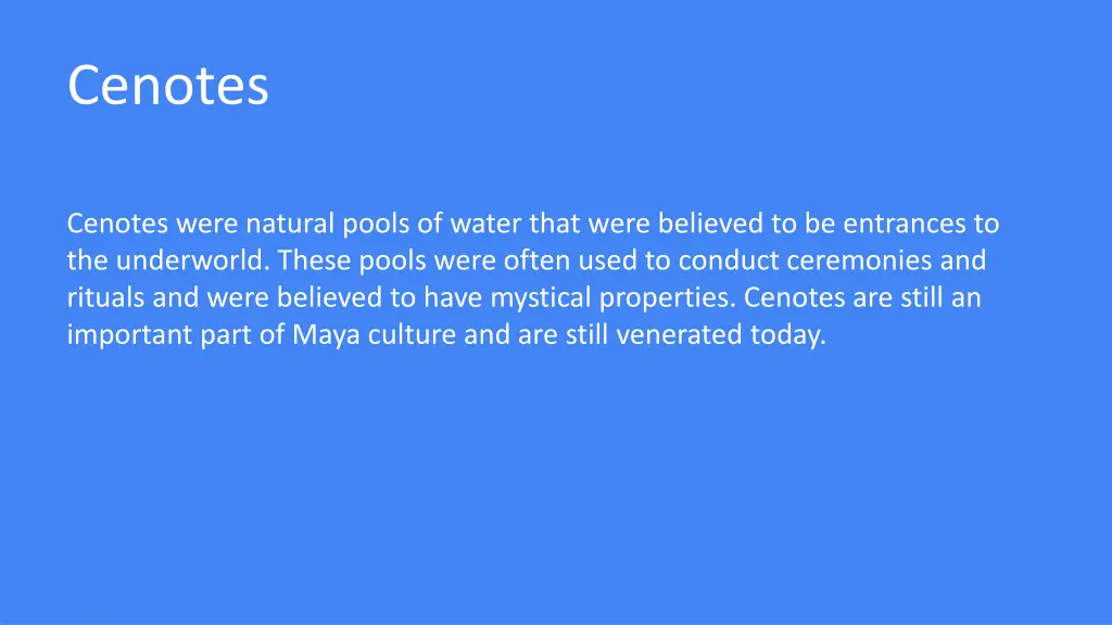 cenotes