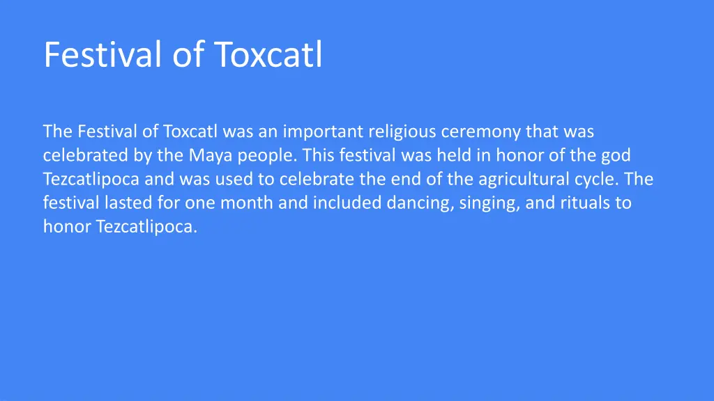 festival of toxcatl