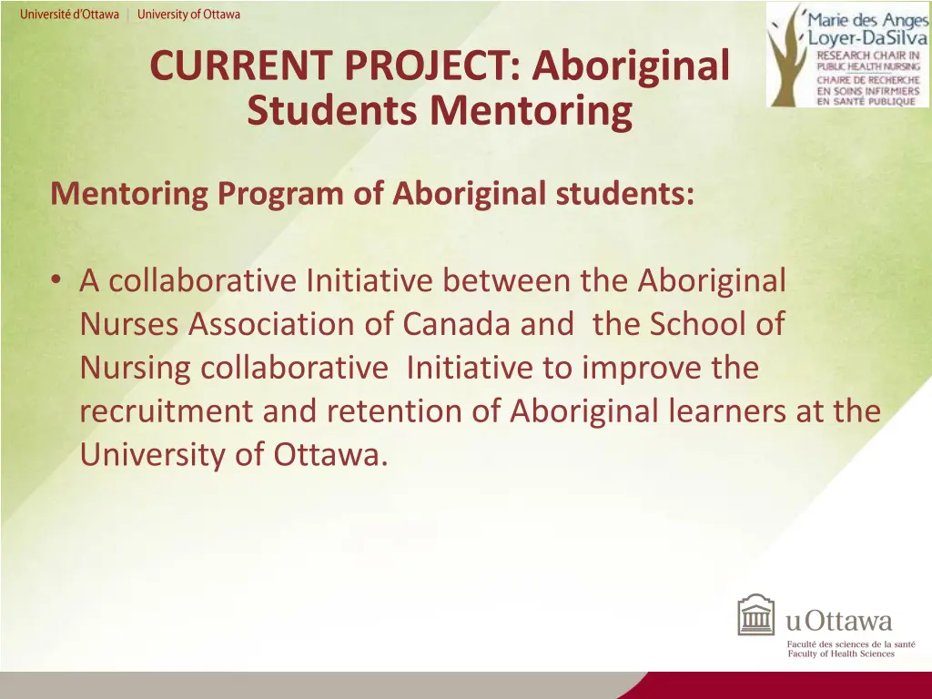 current project aboriginal students mentoring