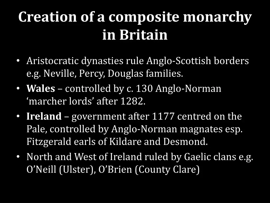 creation of a composite monarchy in britain