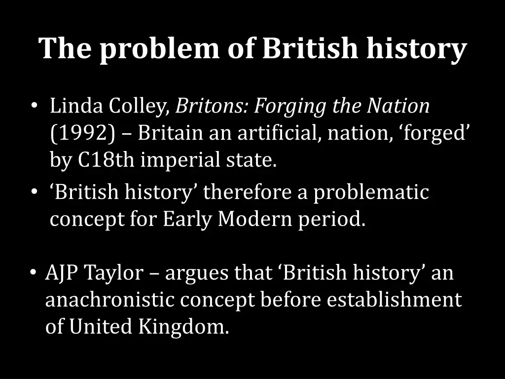 the problem of british history