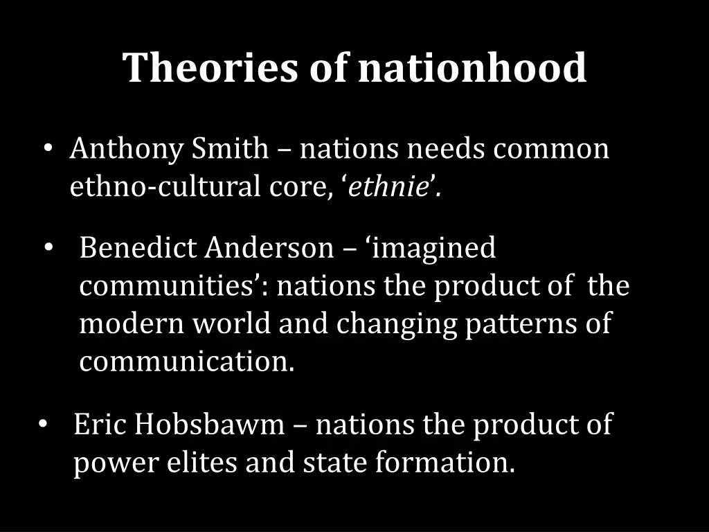 theories of nationhood 1