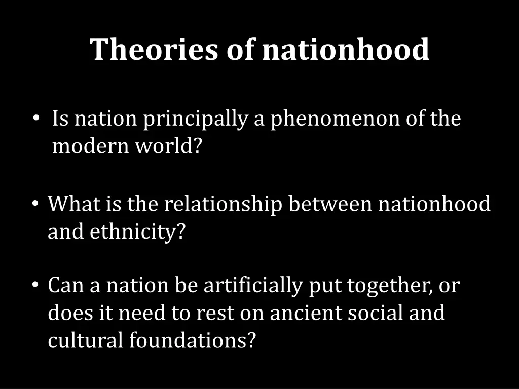 theories of nationhood