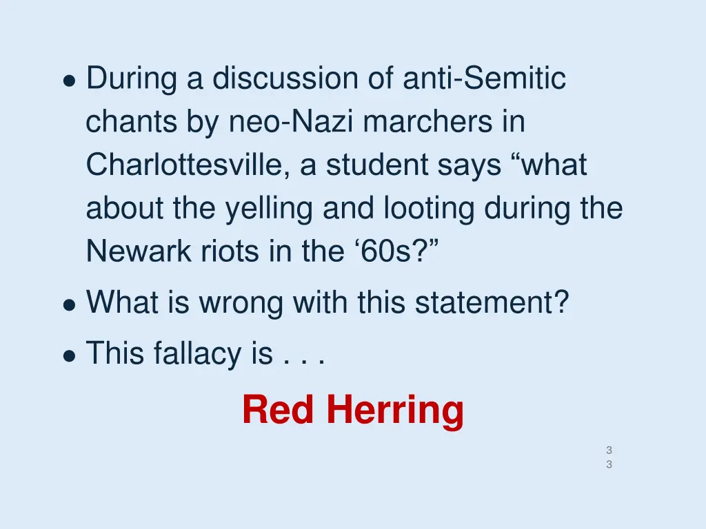 during a discussion of anti semitic chants