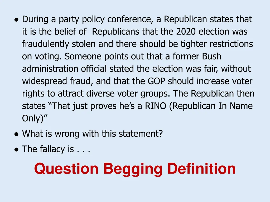 during a party policy conference a republican