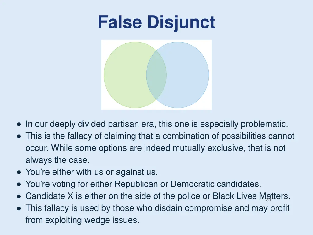 false disjunct