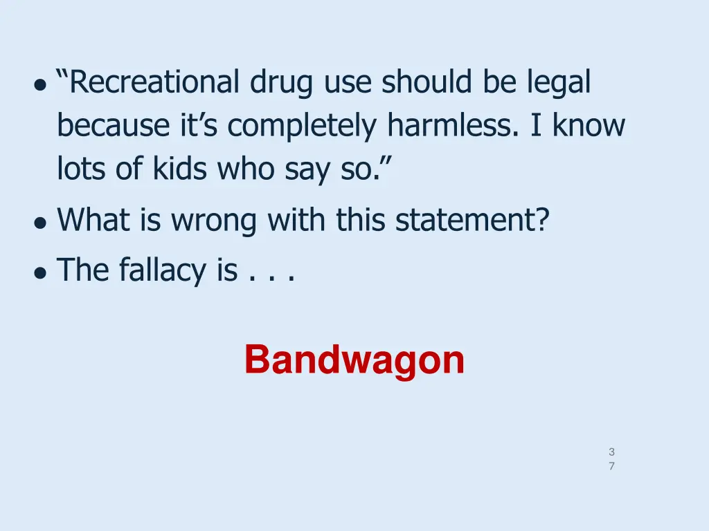 recreational drug use should be legal because