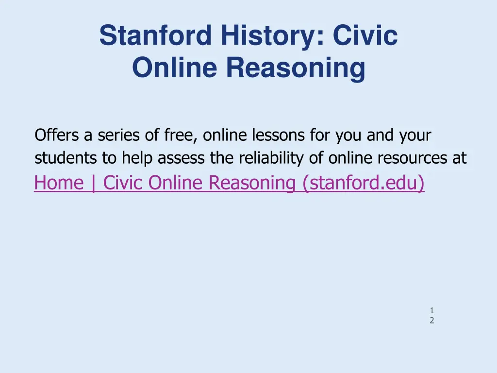 stanford history civic online reasoning