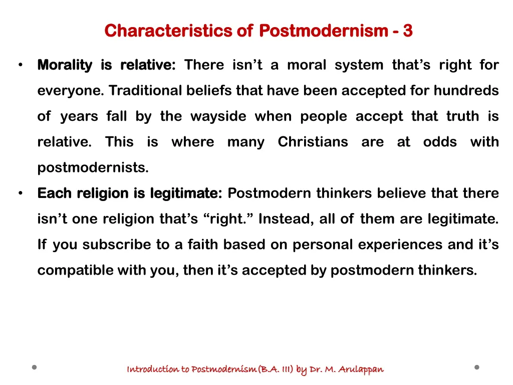 characteristics of postmodernism characteristics 2