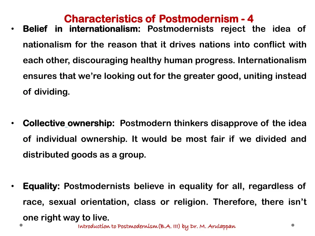 characteristics of postmodernism characteristics 3
