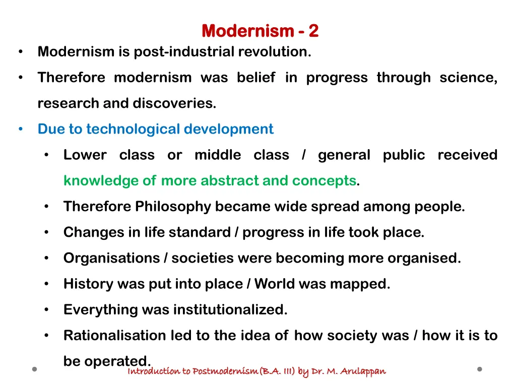 modernism modernism 2 2
