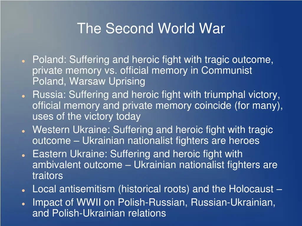 the second world war