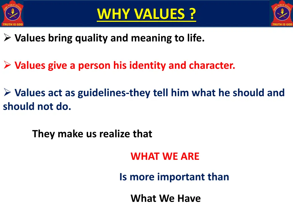 why values