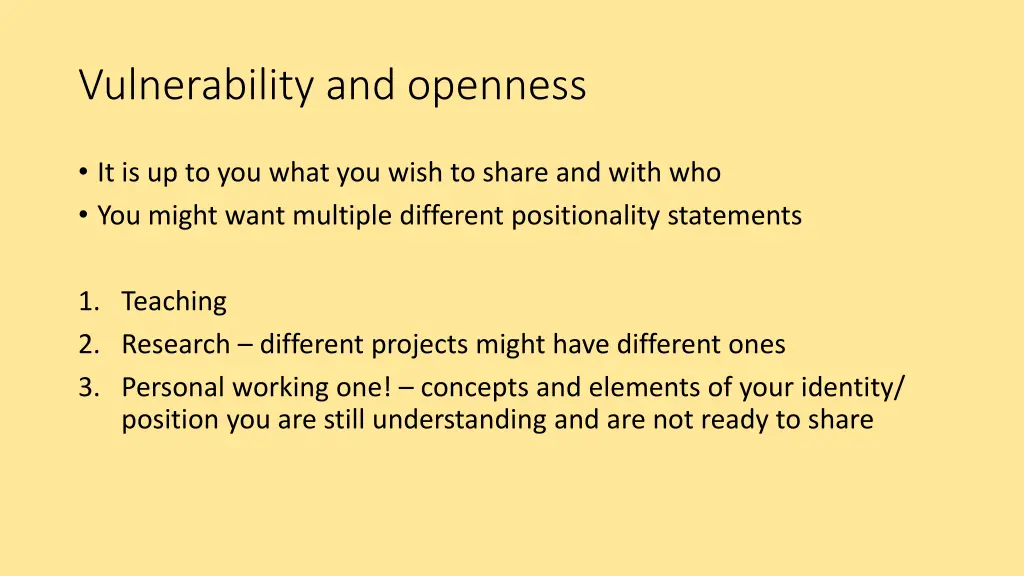 vulnerability and openness