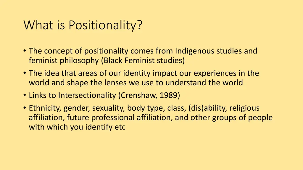 what is positionality