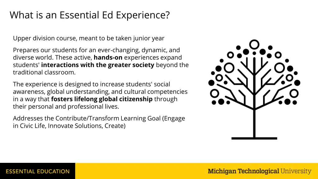 what is an essential ed experience