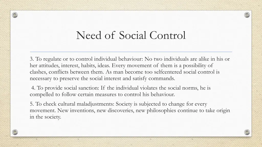 need of social control 1